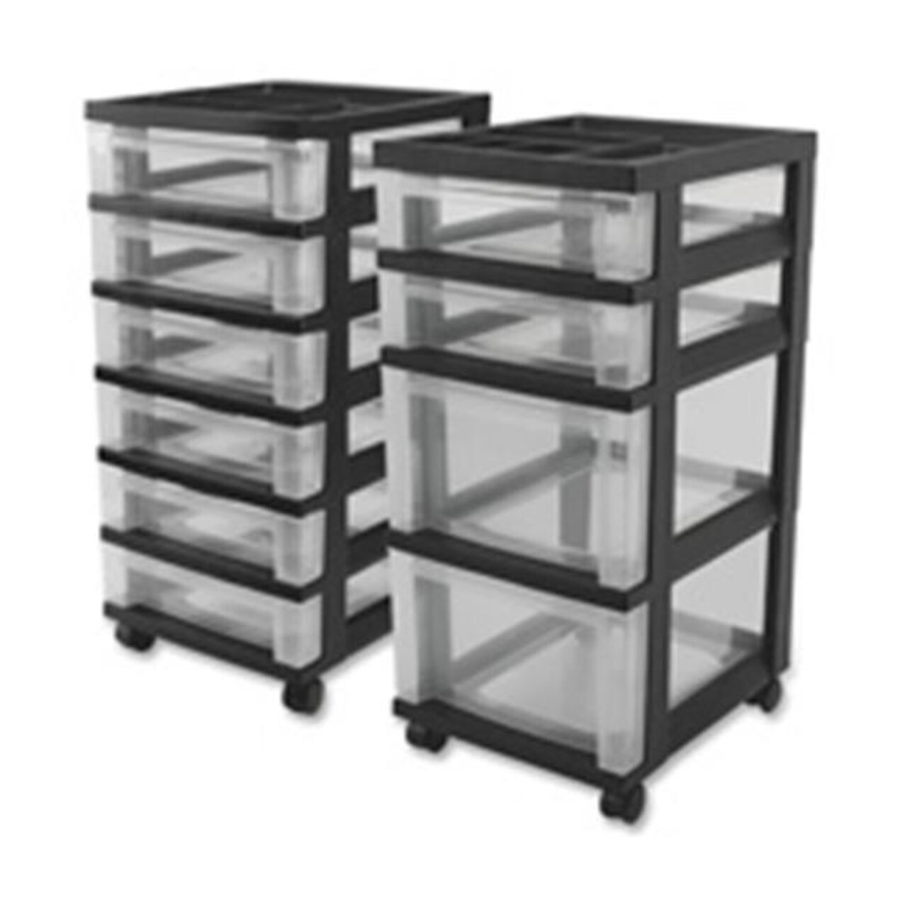 Iris IRS116827 Mini Chests- 4-Drawer- 12-.06in.x14-.25in.x26-.44in.- Black